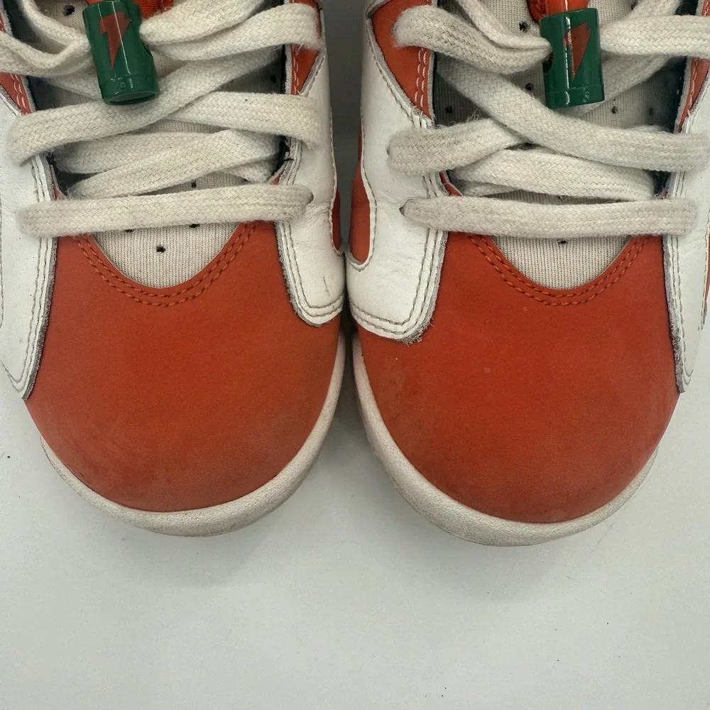 Nike Air Jordan 6 Retro Like Mike Gatorade Shoes‎ Size 8 White Orange 384664-145